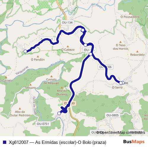 Xg612007 bus Line Map