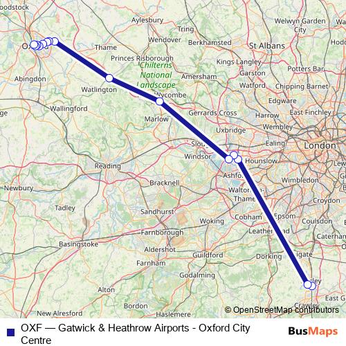 OXF bus Line Map