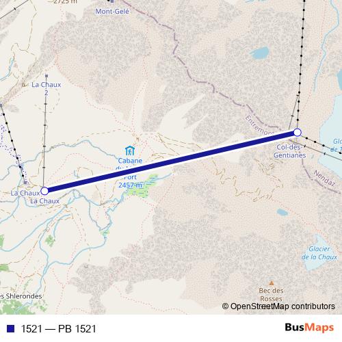 1521 cable-car Line Map