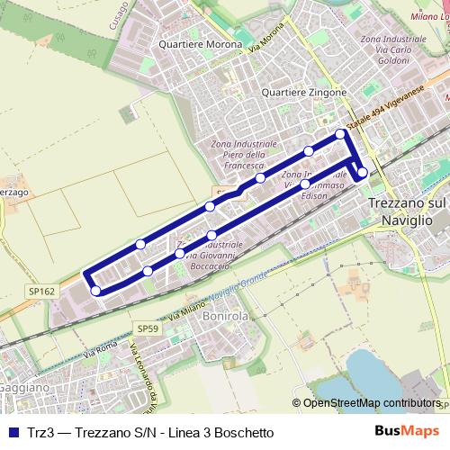 Trz3 bus Line Map