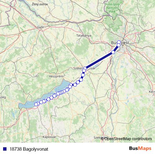 18738 Bagolyvonat rail Line Map
