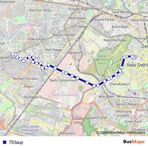 703aup bus Line Map