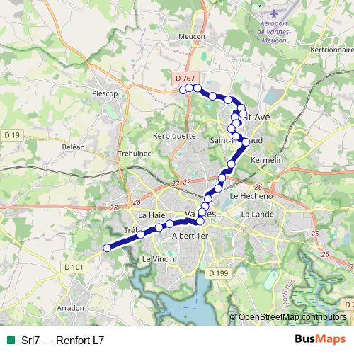 Srl7 bus Line Map