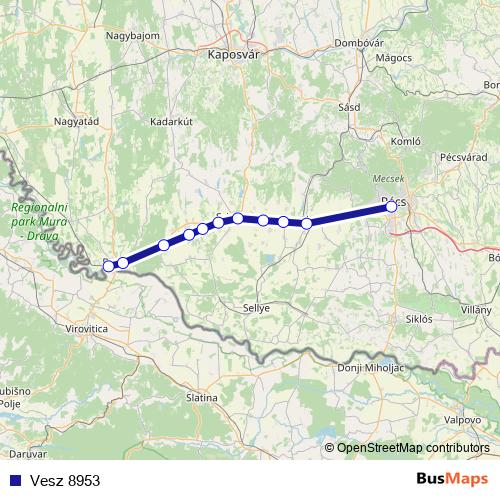 Vesz 8953 rail Line Map