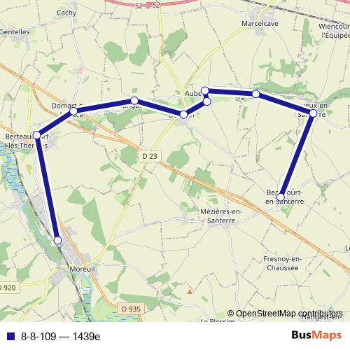 8-8-109 bus Line Map