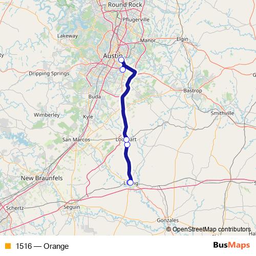 1516 bus Line Map