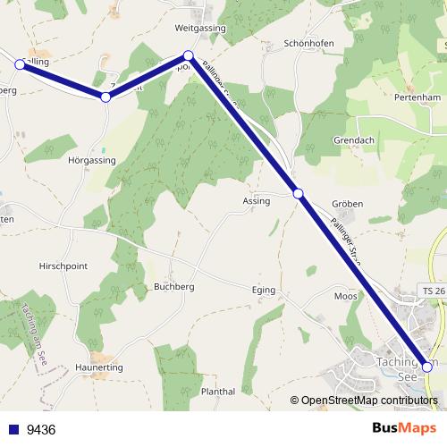 9436 bus Line Map