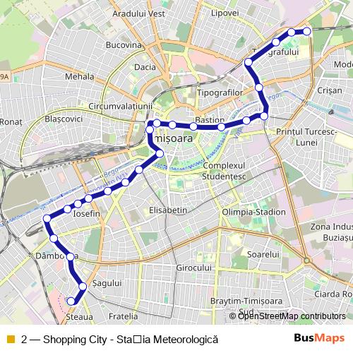 2 tram Line Map