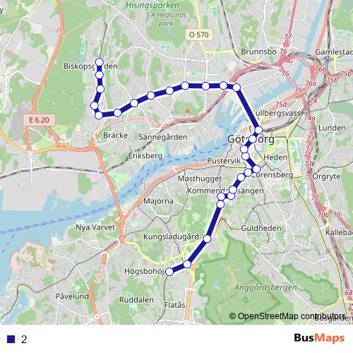 2 tram Line Map