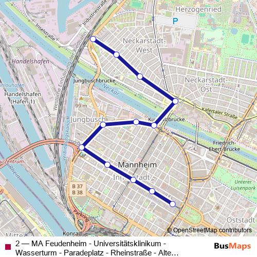 2 tram Line Map
