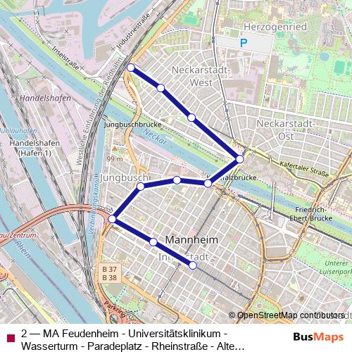 2 tram Line Map