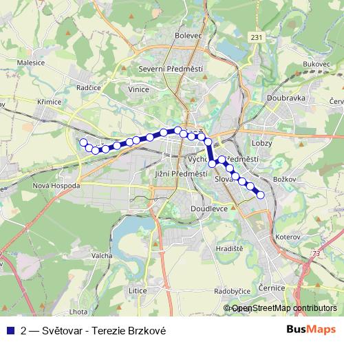 2 tram Line Map