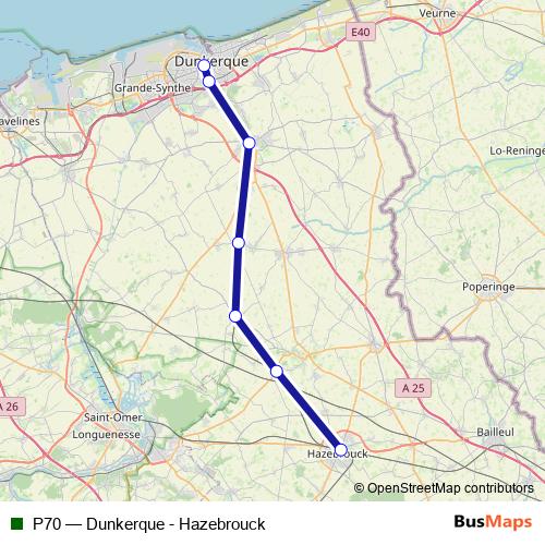 P70 rail Line Map