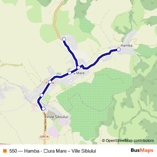 550 bus Line Map
