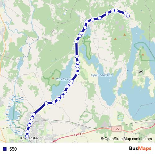 550 bus Line Map