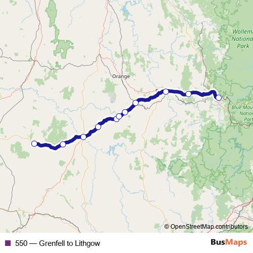 550 bus Line Map
