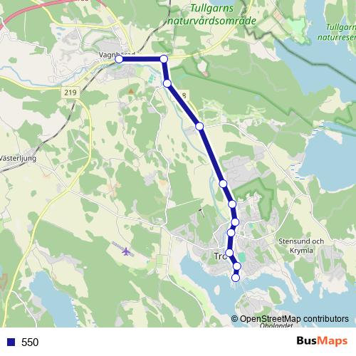 550 bus Line Map
