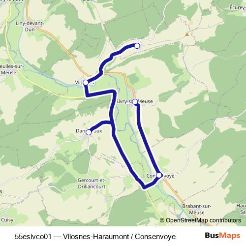55esivco01 bus Line Map