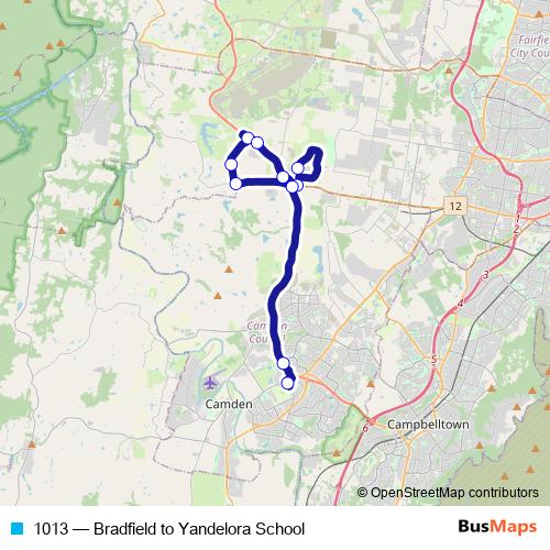 1013 bus Line Map