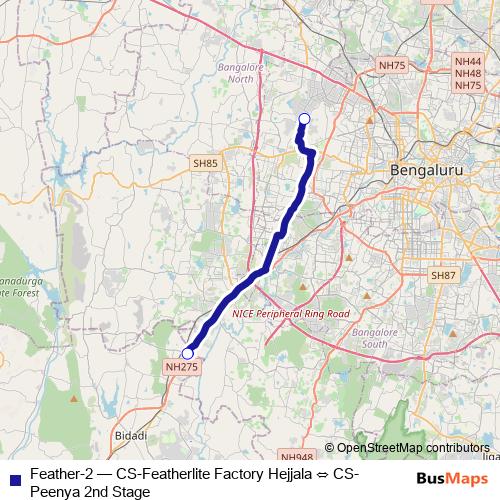 Feather-2 bus Line Map