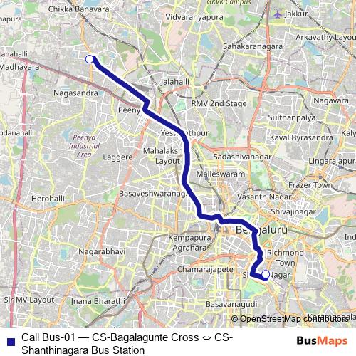 Call Bus-01 bus Line Map
