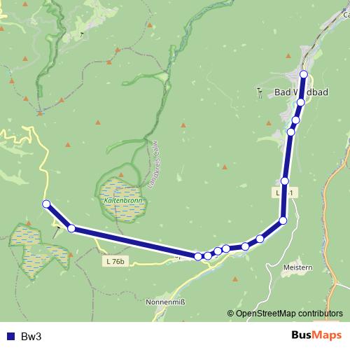 Bw3 bus Line Map