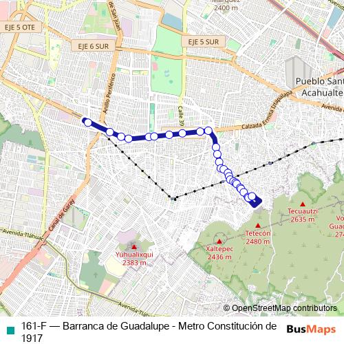 161-F bus Line Map