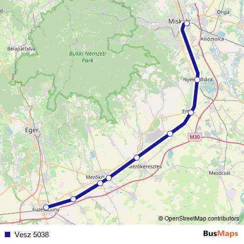 Vesz 5038 rail Line Map
