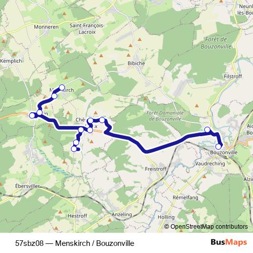 57sbz08 bus Line Map
