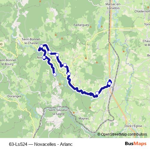 63-Ls524 bus Line Map