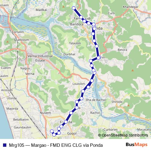 Mrg105 bus Line Map