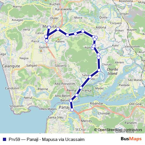 Prv59 bus Line Map