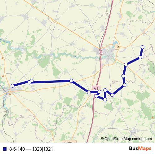 8-6-140 bus Line Map