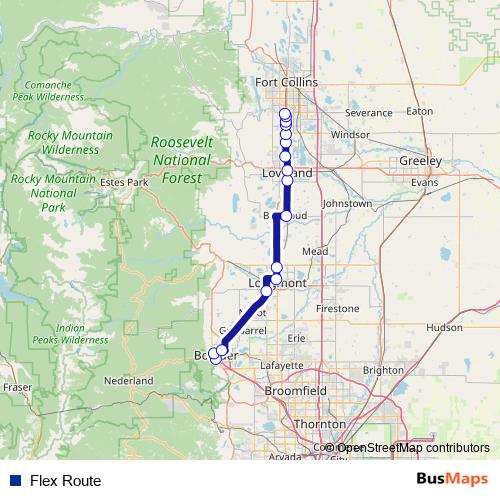 Flex Route bus Line Map
