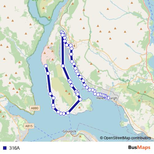 316A bus Line Map