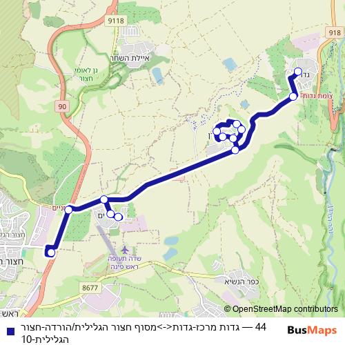 44 bus Line Map