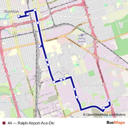 44 bus Line Map