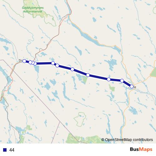 44 bus Line Map