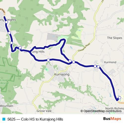 5625 bus Line Map
