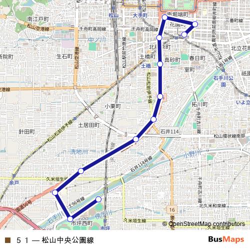 ５１ bus Line Map