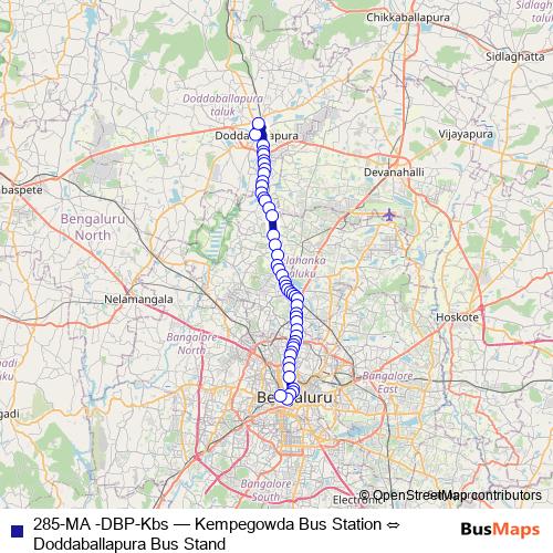 285-MA -DBP-Kbs bus Line Map