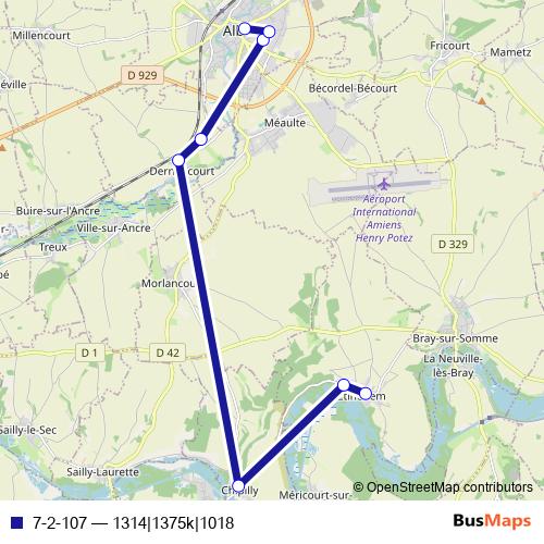 7-2-107 bus Line Map
