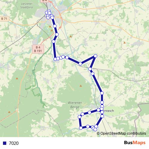 7020 bus Line Map