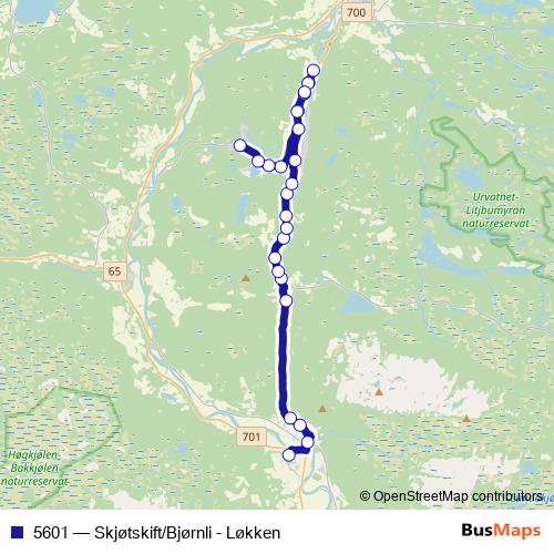 5601 bus Line Map