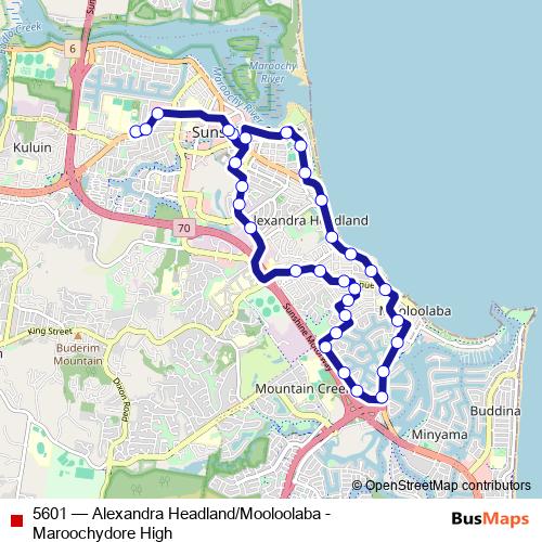 5601 bus Line Map