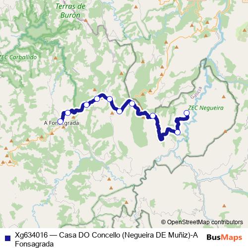 Xg634016 bus Line Map