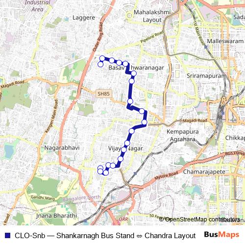 CLO-Snb bus Line Map