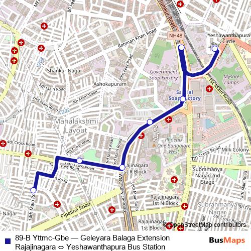 89-B Yttmc-Gbe bus Line Map