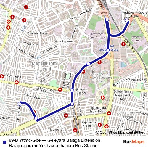 89-B Yttmc-Gbe bus Line Map