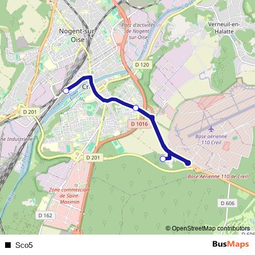 Sco5 bus Line Map